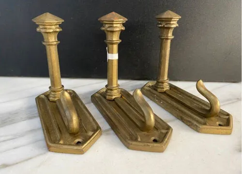Gold Decorative Metal Wall Hooks
