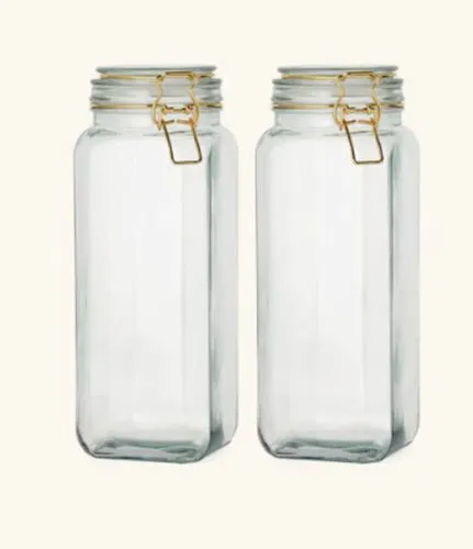 Jar with Gold Clip Top 2.1l