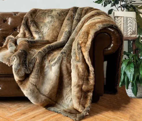 Brown Fur Blanket