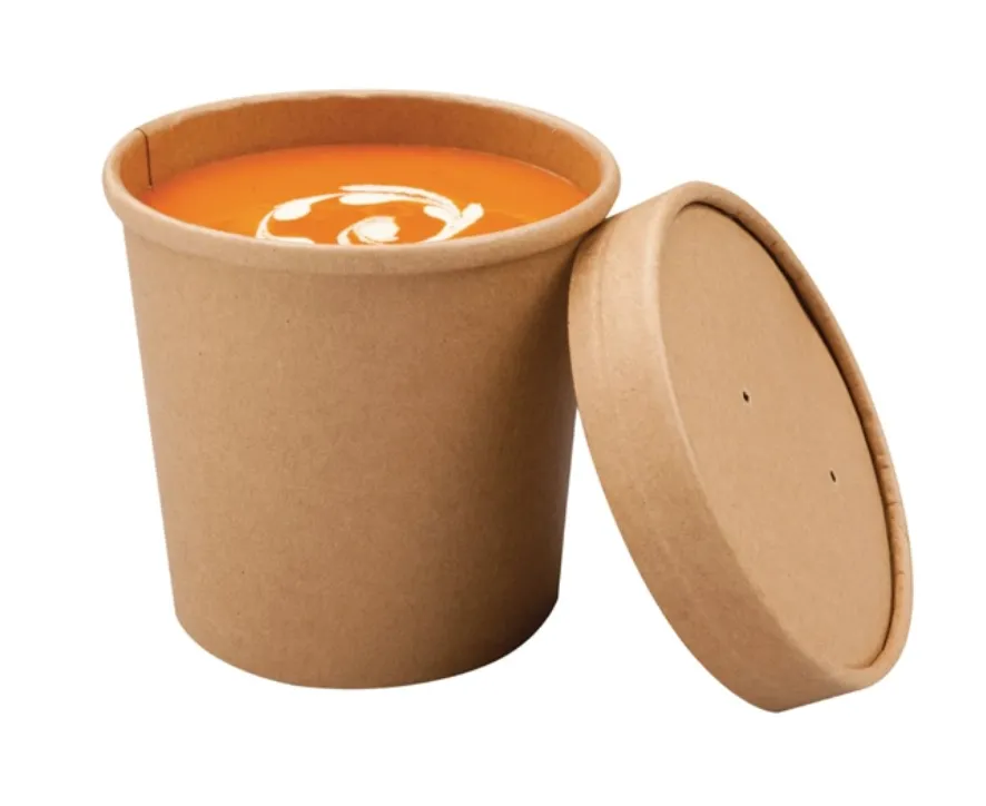 100 x 12oz Microwavable Soup Cups w/Lids (Recyclable)