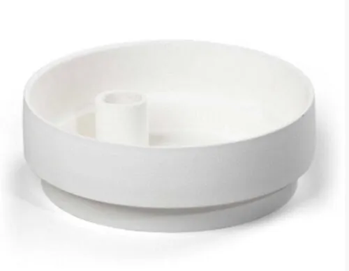 Aery White Clay Candle Holder