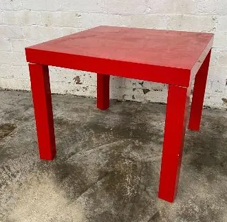 Red IKEA Table