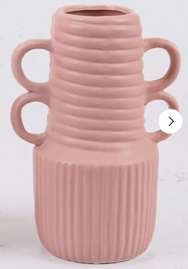 Vase, Ceramic, Matt Pink