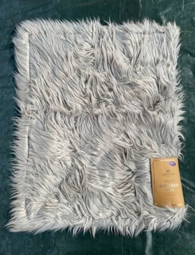 Grey Sheepskin Style Rug