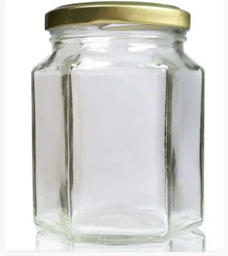 Glass Jars (Hexagonal) H-77mm W-51mm