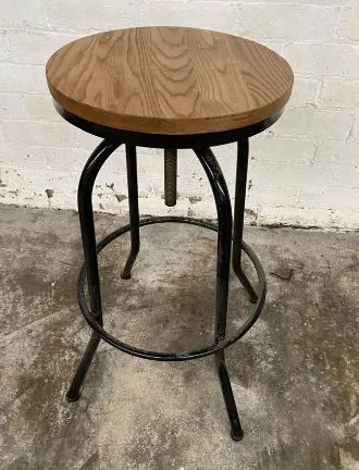 Wooden Spinning Chair (no back)