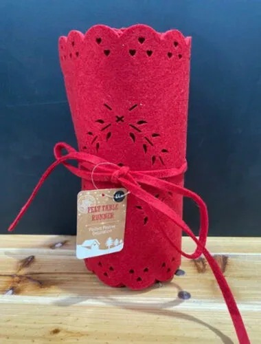 Red Felt Table Runner