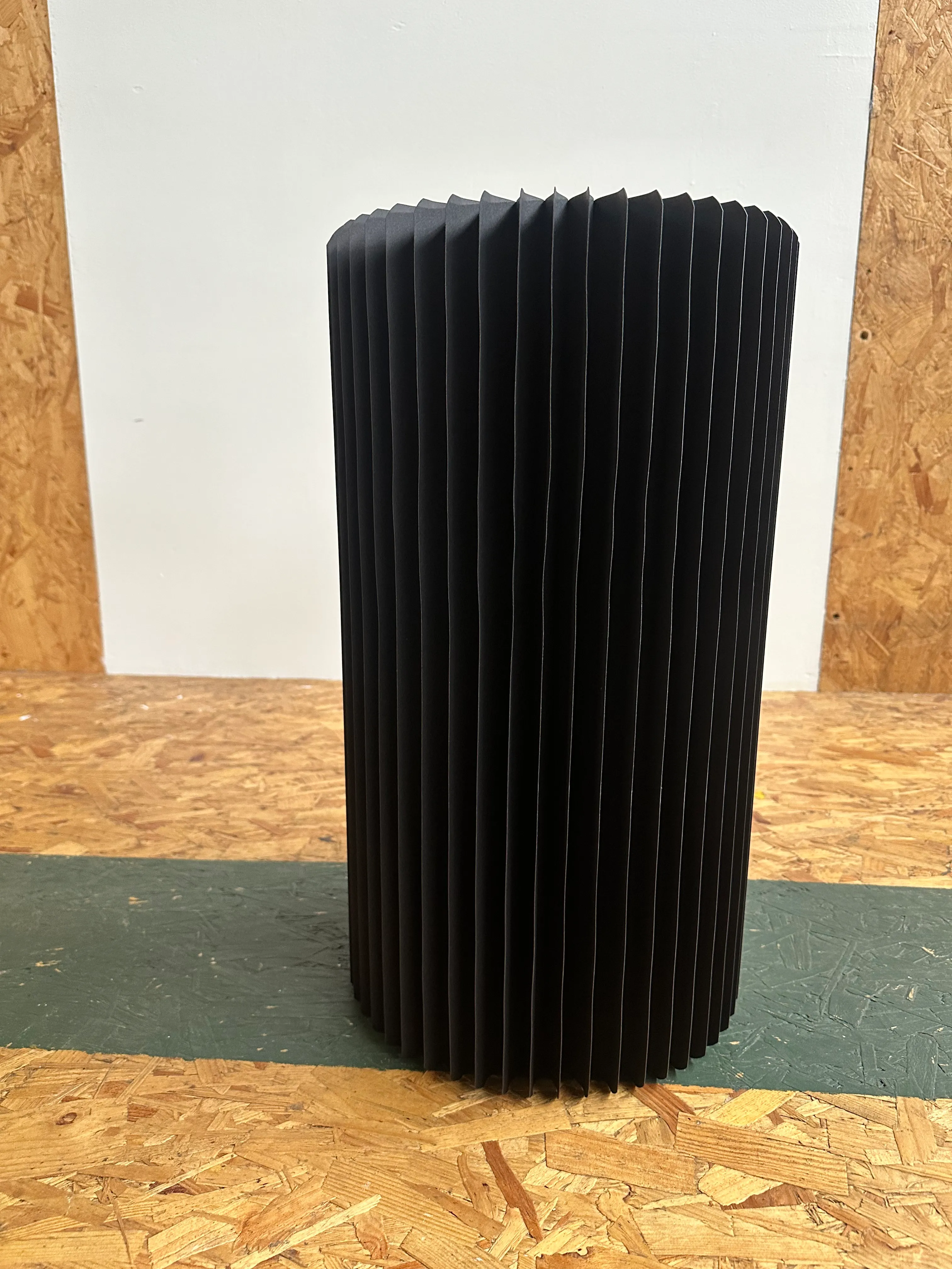 Small Black Concertina Plinth (Paper - 55cm)