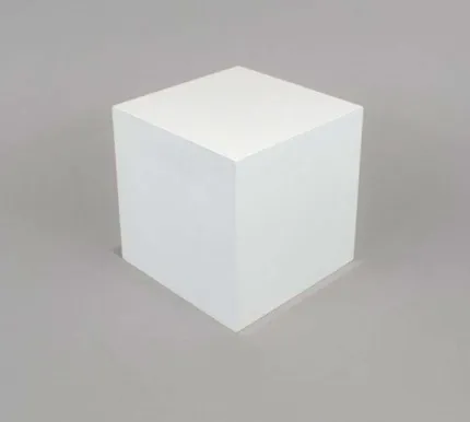 White Wooden Square Plinth