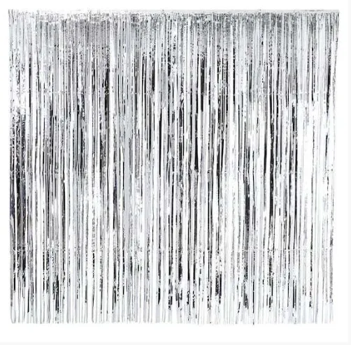 Disco Silver Foil Curtain