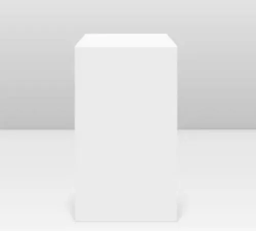 Thin White Wooden Plinths