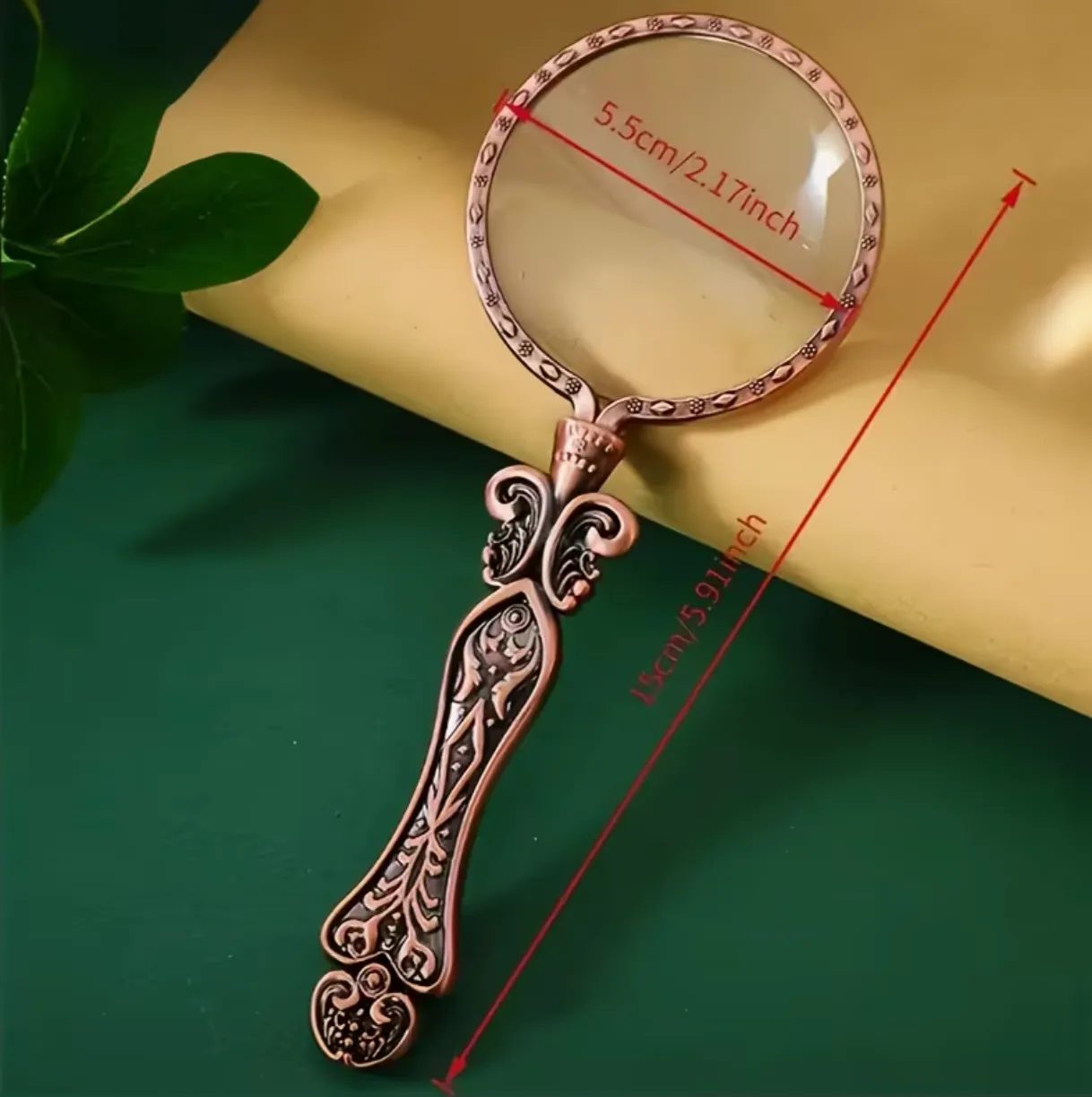 Ornate Metal handled Magnifying Glass