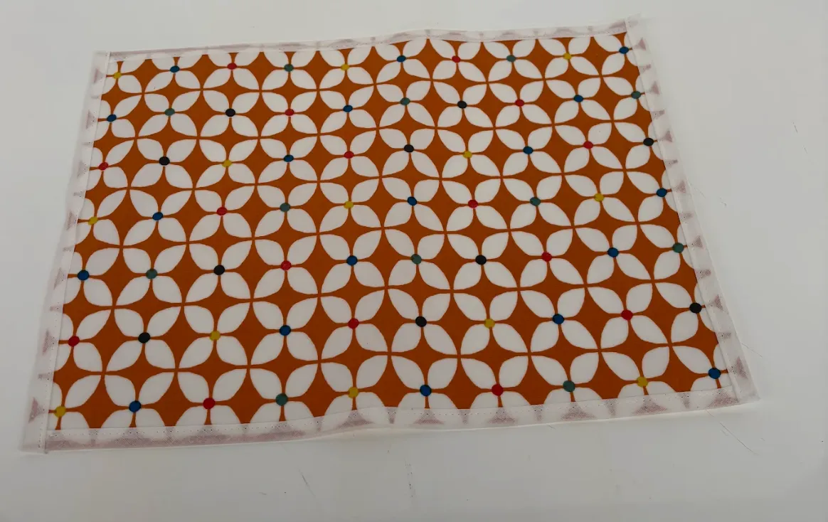 Burnt Orange Scandic Marguerite Floral Oilcloth