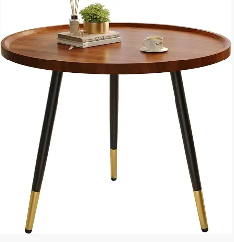 Dark Brown Round Coffee Table