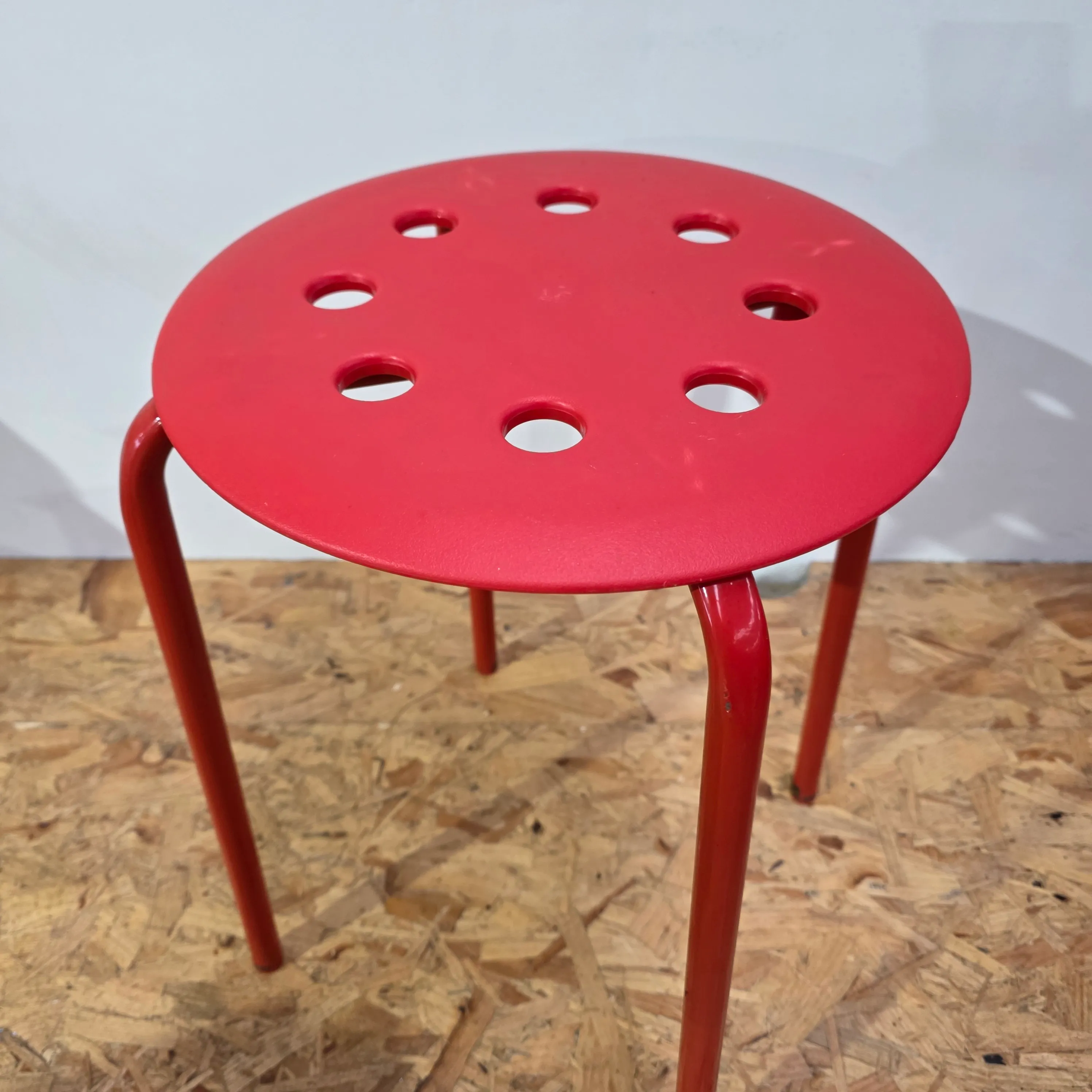 Red Plastic Stools