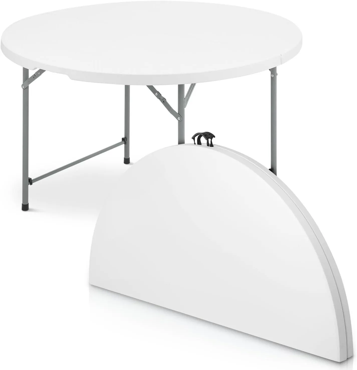 54" White Round Table