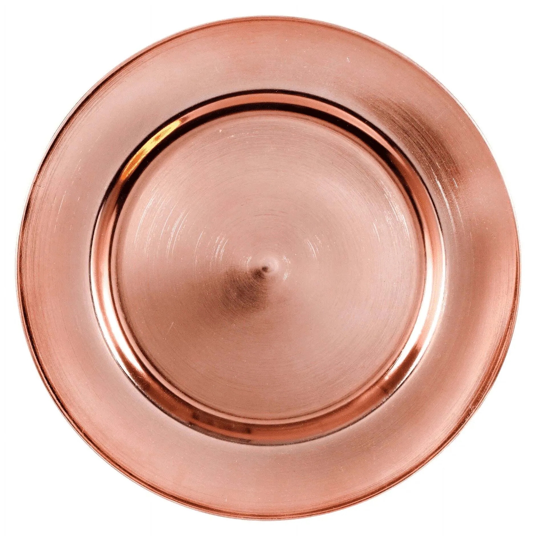 13" Round Rose Gold Plastic Charger Plate