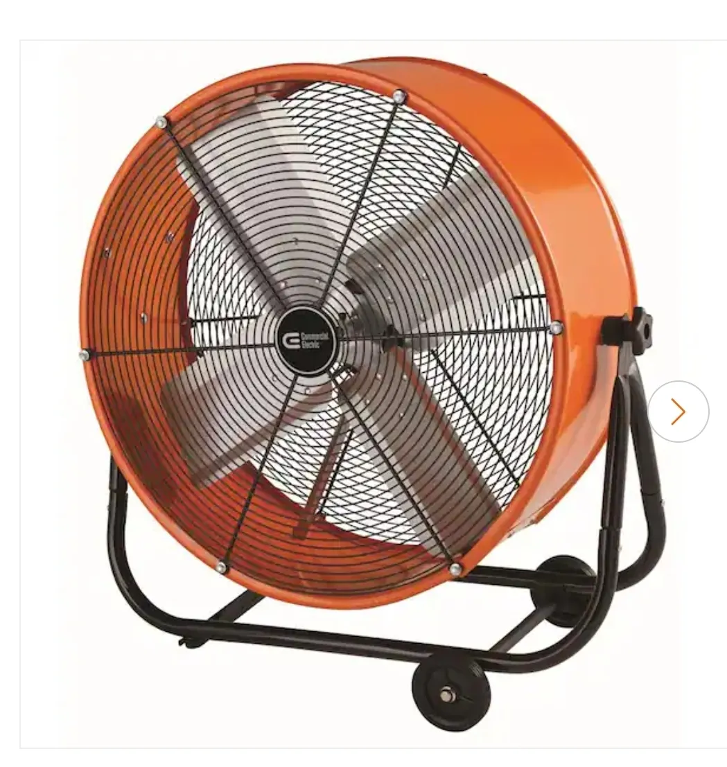 24 in. Heavy Duty 2-Speed Direct Drive Tilt Drum Fan