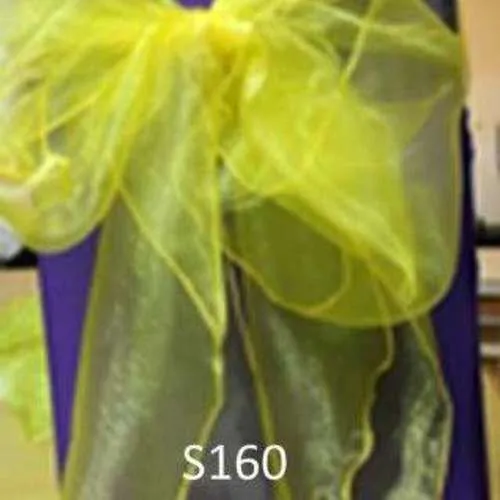 S160 Tieback Organza Yellow