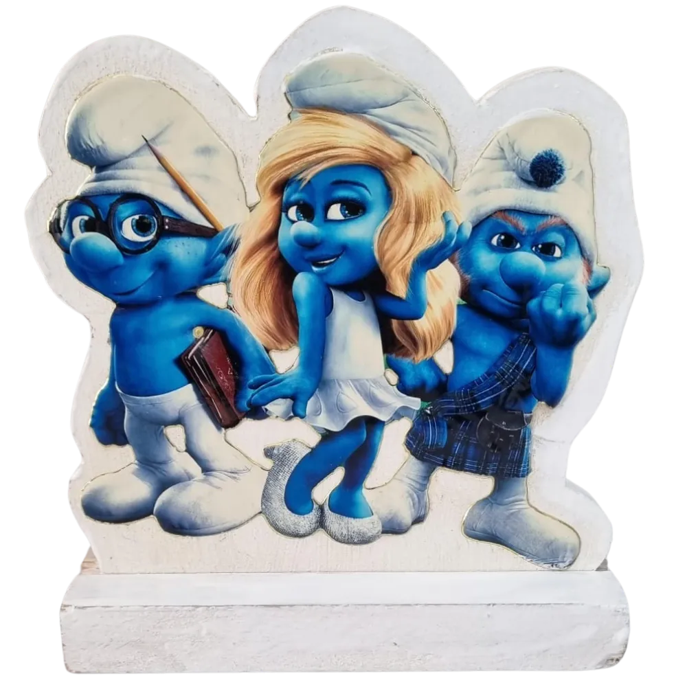 S418 Free Stading Group of Smurfs