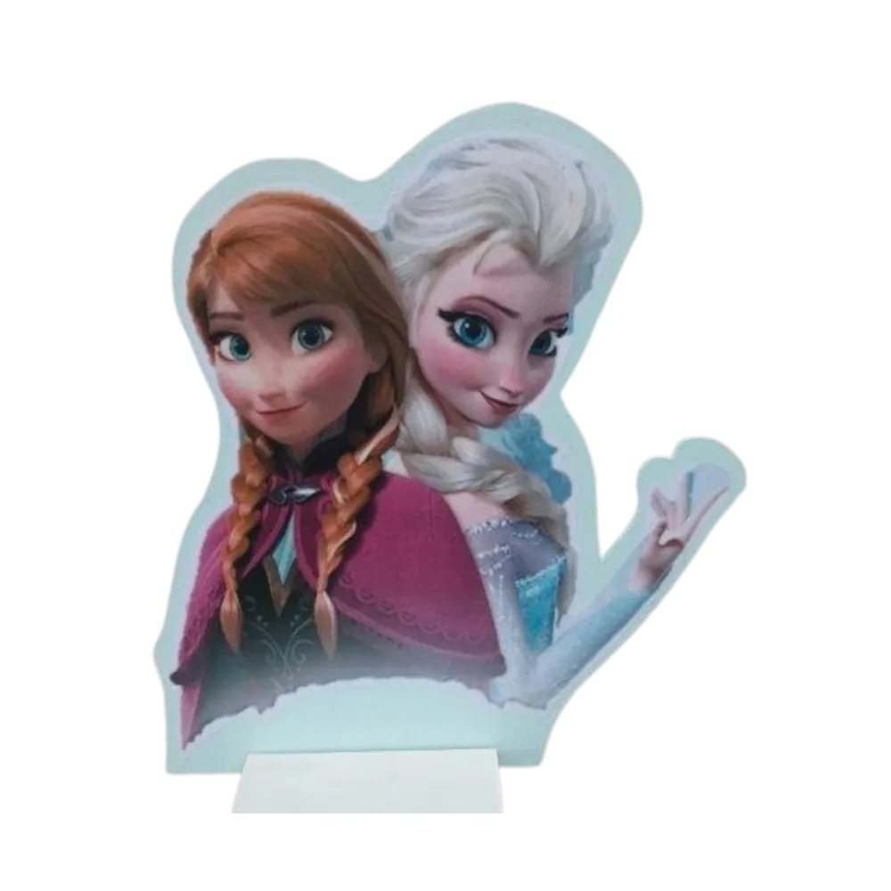 S519 Frozen Elsa & Anna Double sided Centrepiece