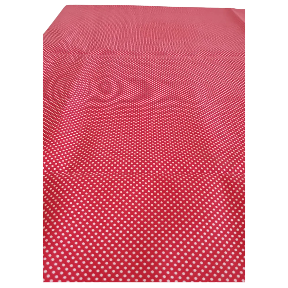 S186 Tablecloth - Red with small White Dots