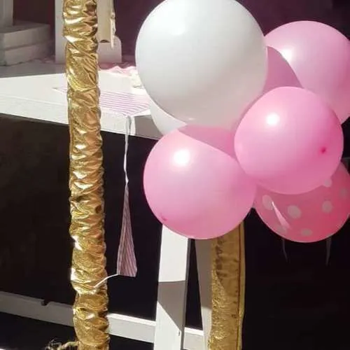 S1506 Balloon Pillar - Sock - Gold 1m