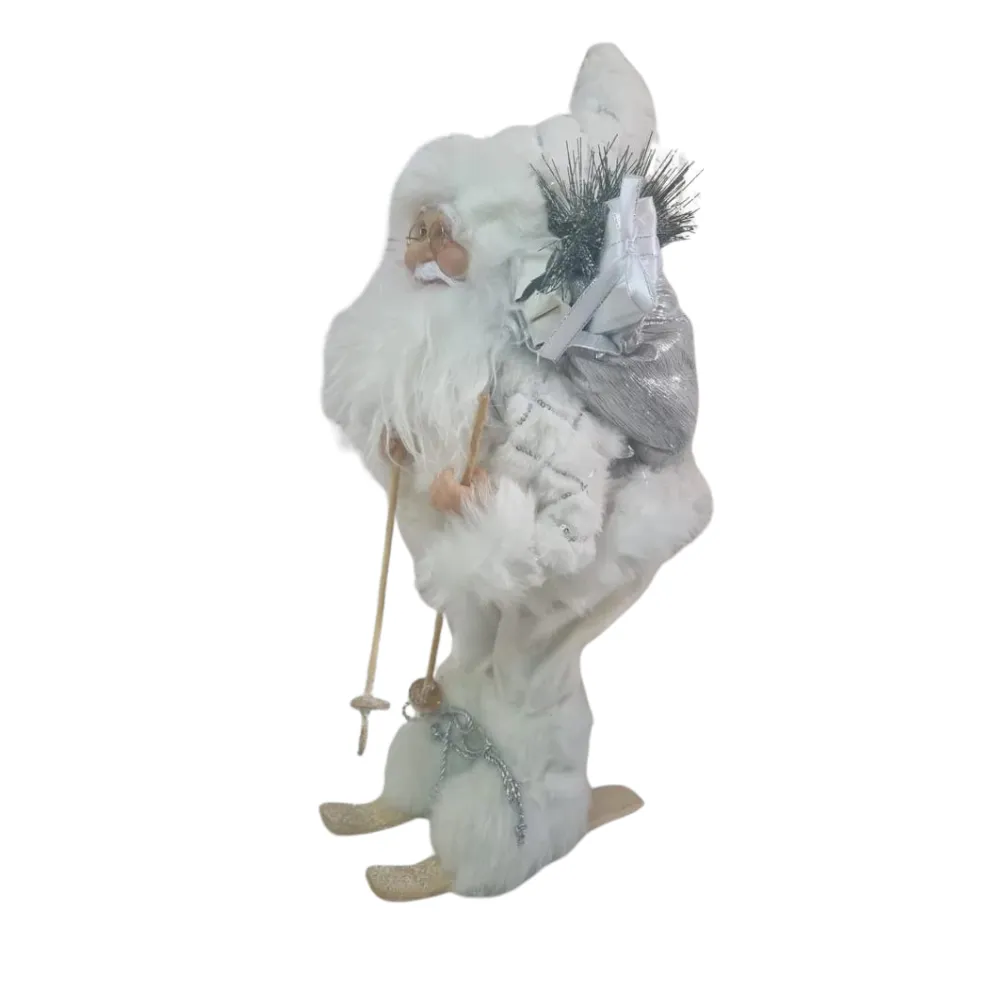 S1857 Ski Santa Clause - White