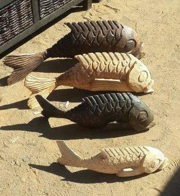 S692 Wooden Fish Set of 4
