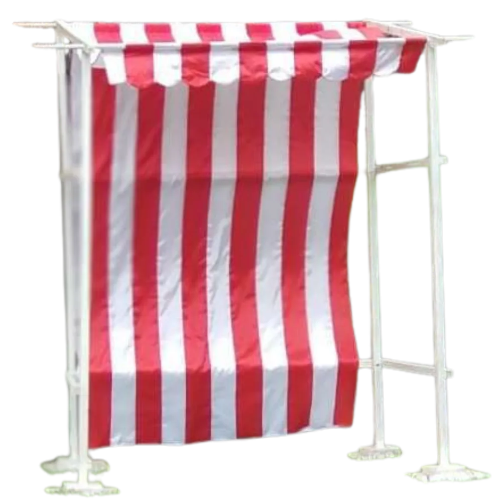 S44 Kiosk Red & White Stripe Stand