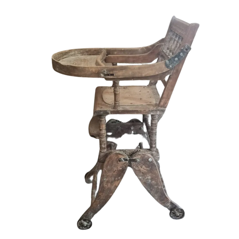 S1885 Vintage Baby Chair - Rustic Look