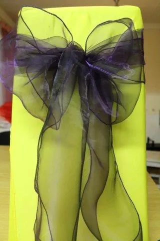 S602 Tiebacks Organza Dark Purple