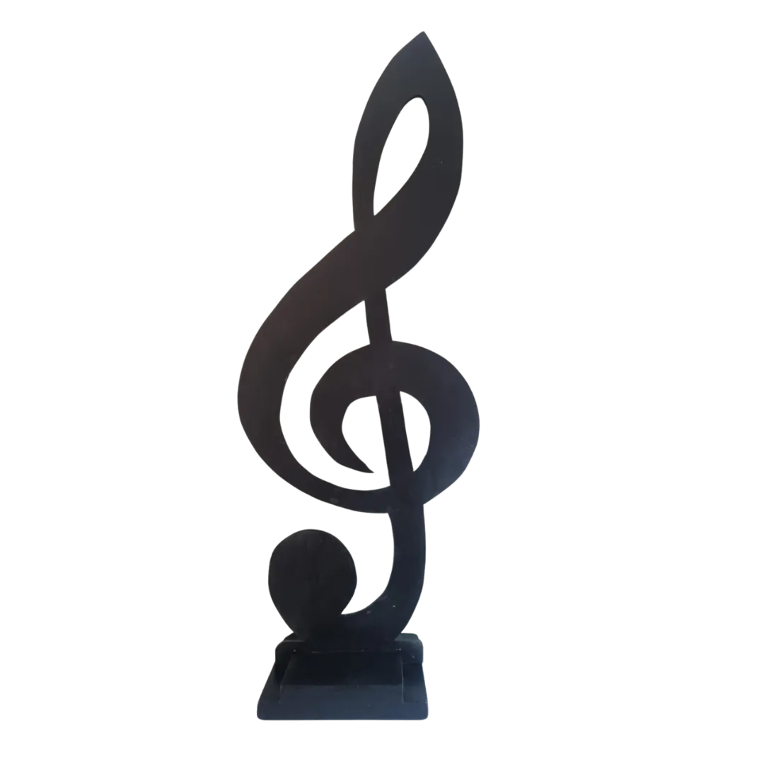 S1936 Black Silhouette Music Note 