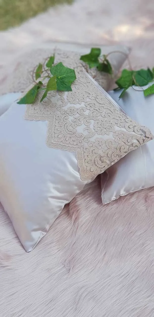S1453 Scatter Cushion - Lace / Satin Pillowcase - 50cm x 50cm