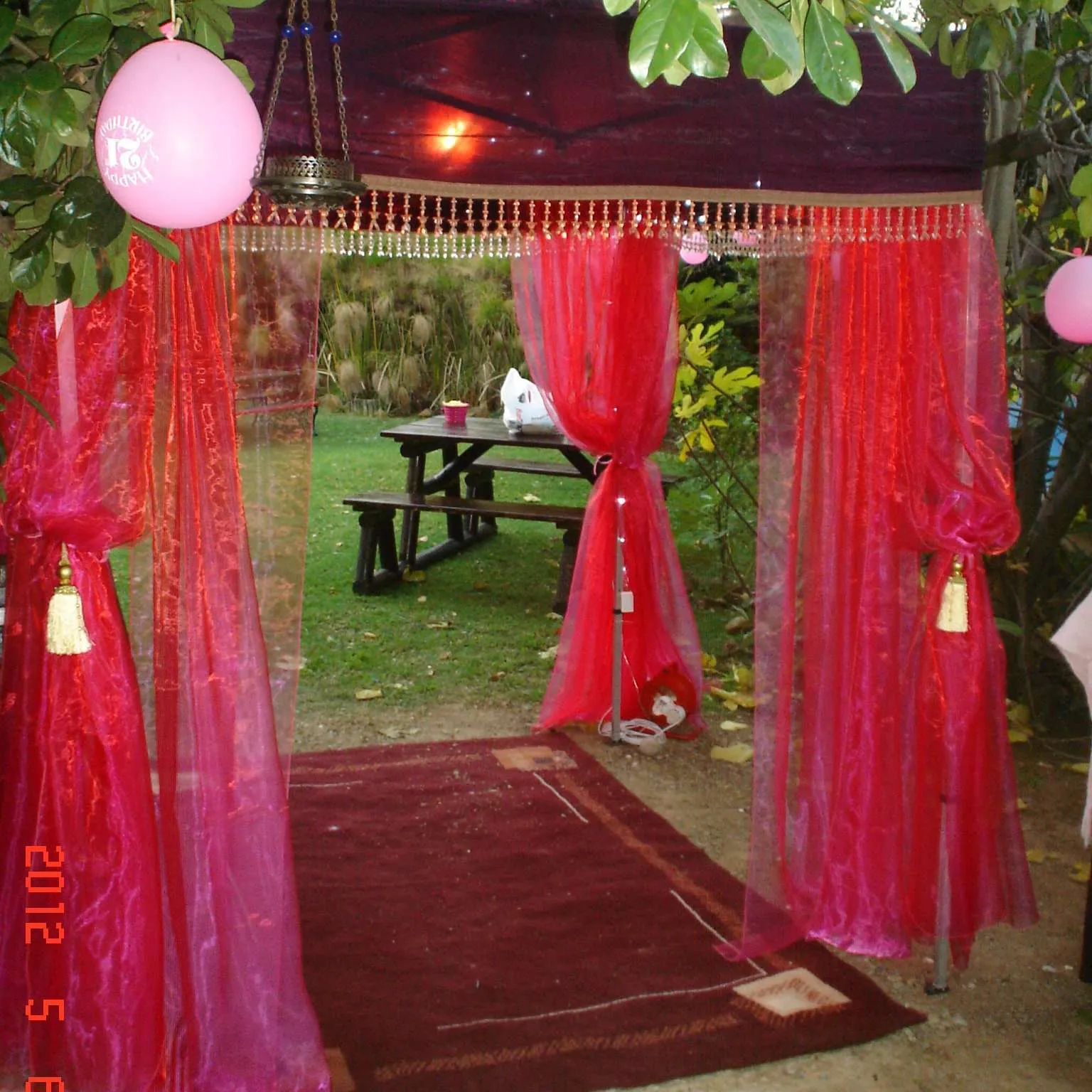 S43 Gazebo - Turkish Canopy with Beads 2m