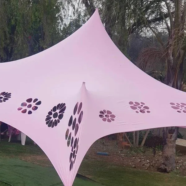 JCP17 No Waterproof Stretch Tent - Pink 5m x 5m