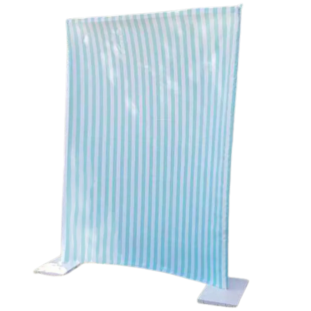 S1418 Pocket Drape - Teal & White Stripe