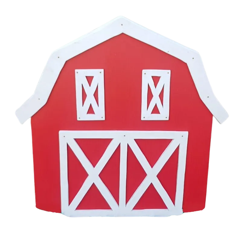 S1679 Double-sided Barn - Red & Pink