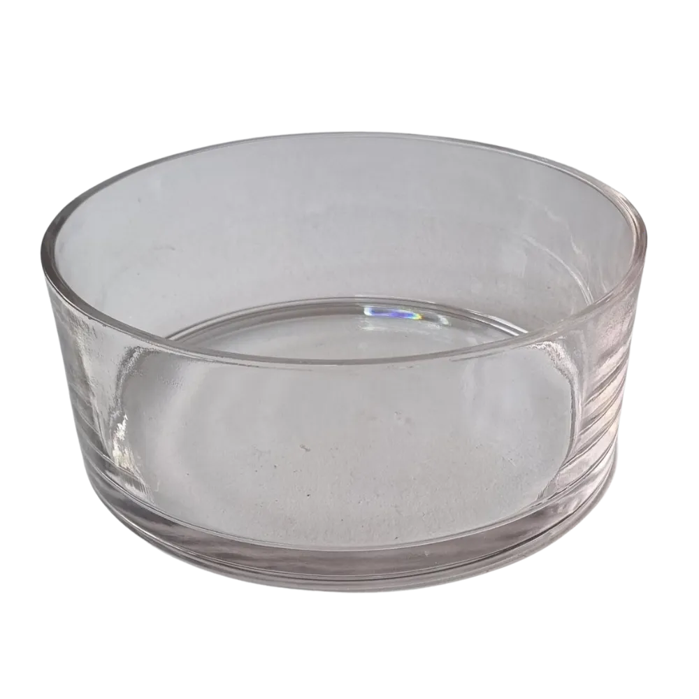 S1875 - Plain Round Glass Bowl - 8cm High