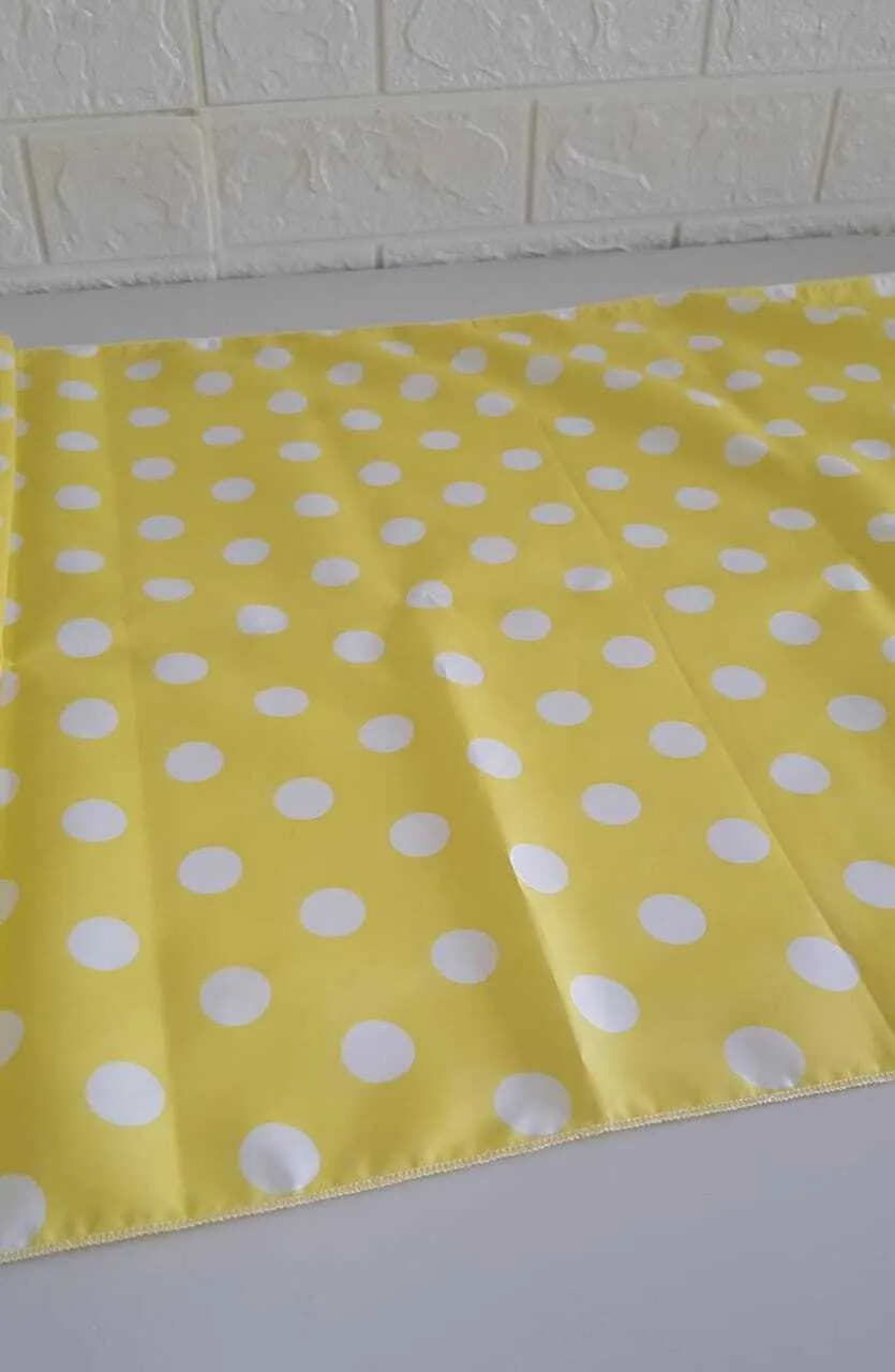 S118 Runner - Yellow & White Polka Dot