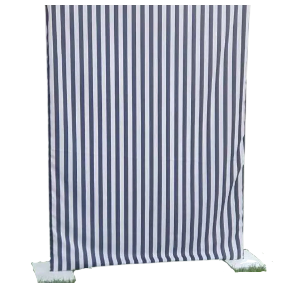 S1313 Pocket Draping - Black & White Stripes