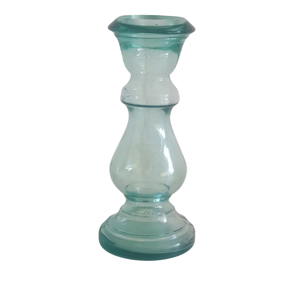 S1738 Glass Candlestick - 30cm High