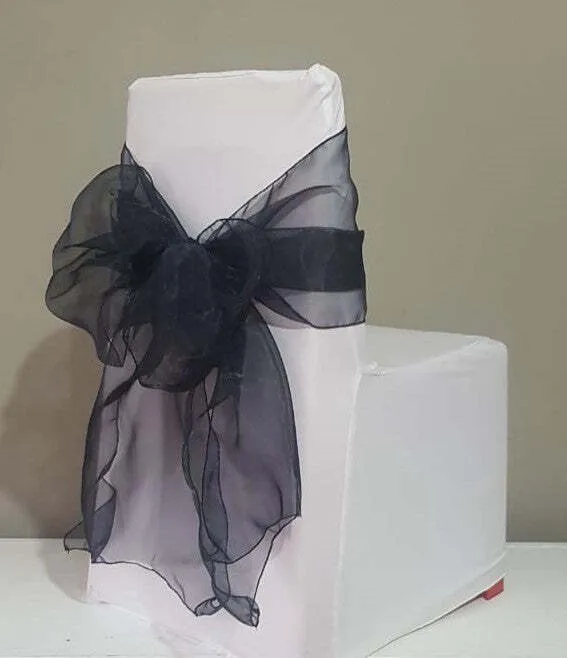 S24 Tiebacks Organza Black