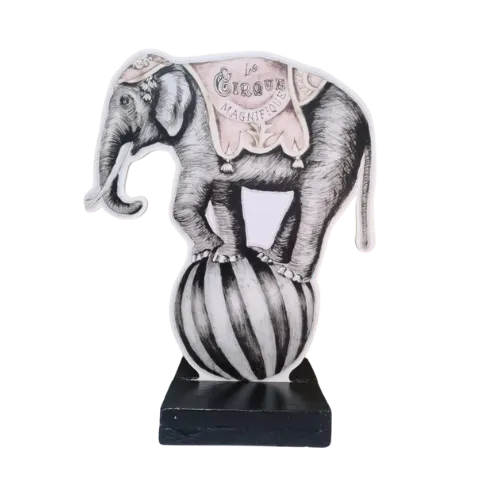 S1953  Vintage Circus, Elephant on Ball 