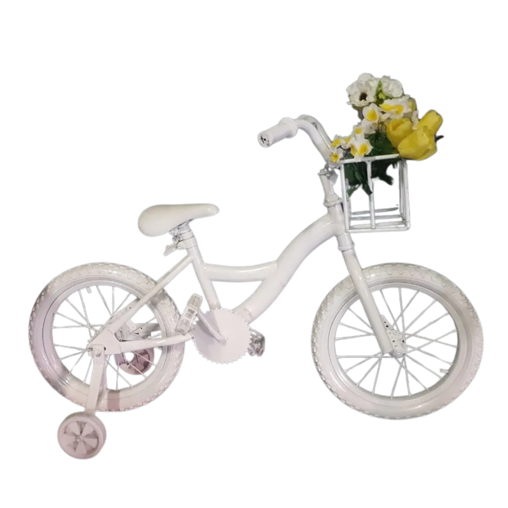 S1245 White Bicycle - 95cm High