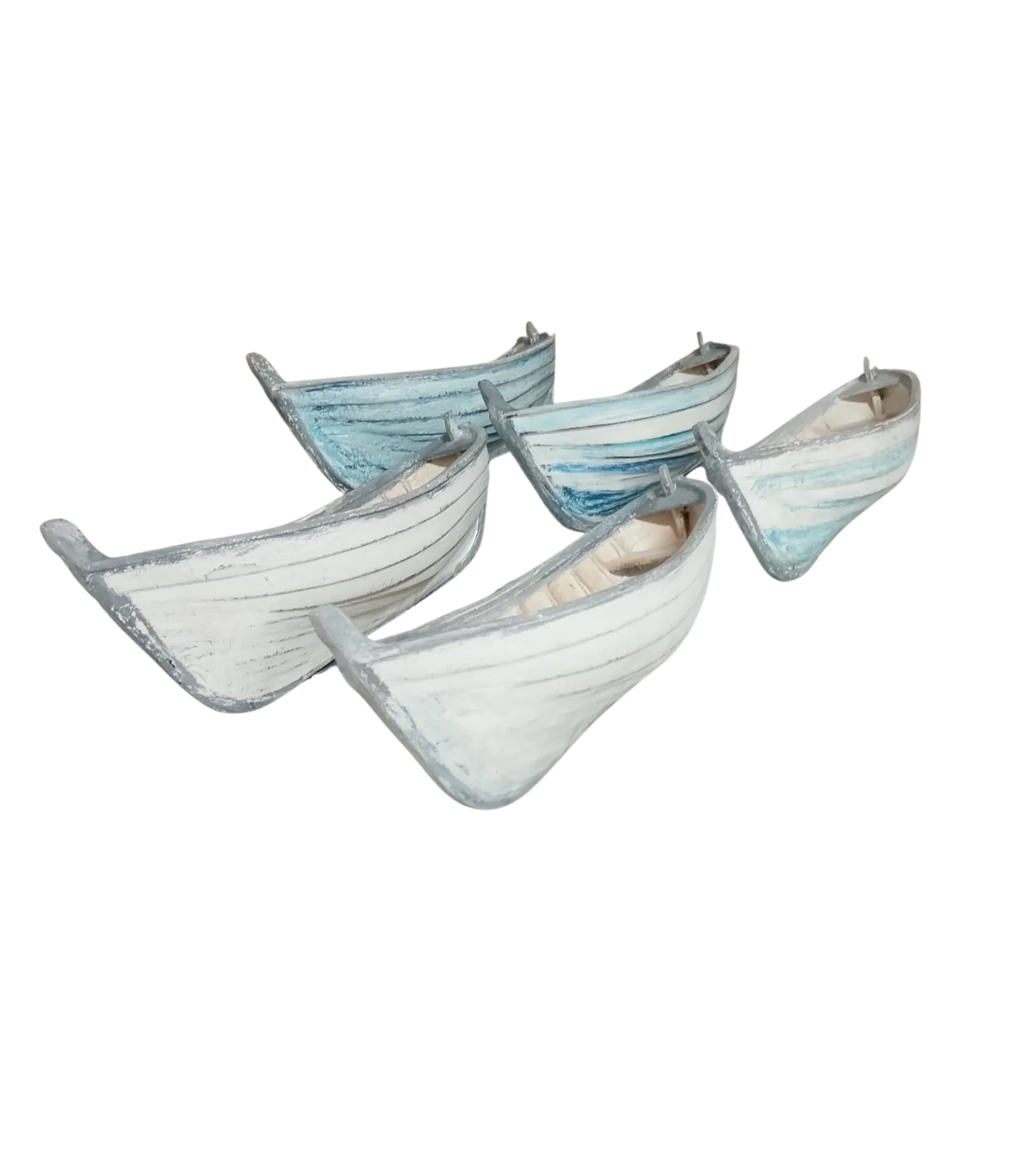 S2004 Rustic Fisherman's Boats (Set of 5)