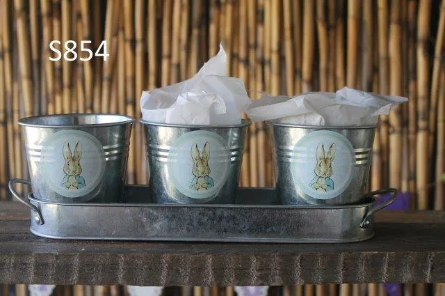 S854 Galvanised Bowls - Set of 3