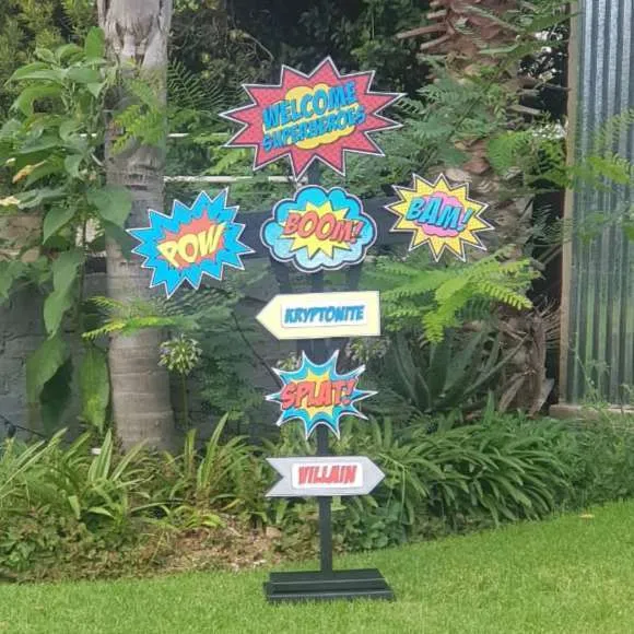 S1596 Sign - Welcome Superheroes