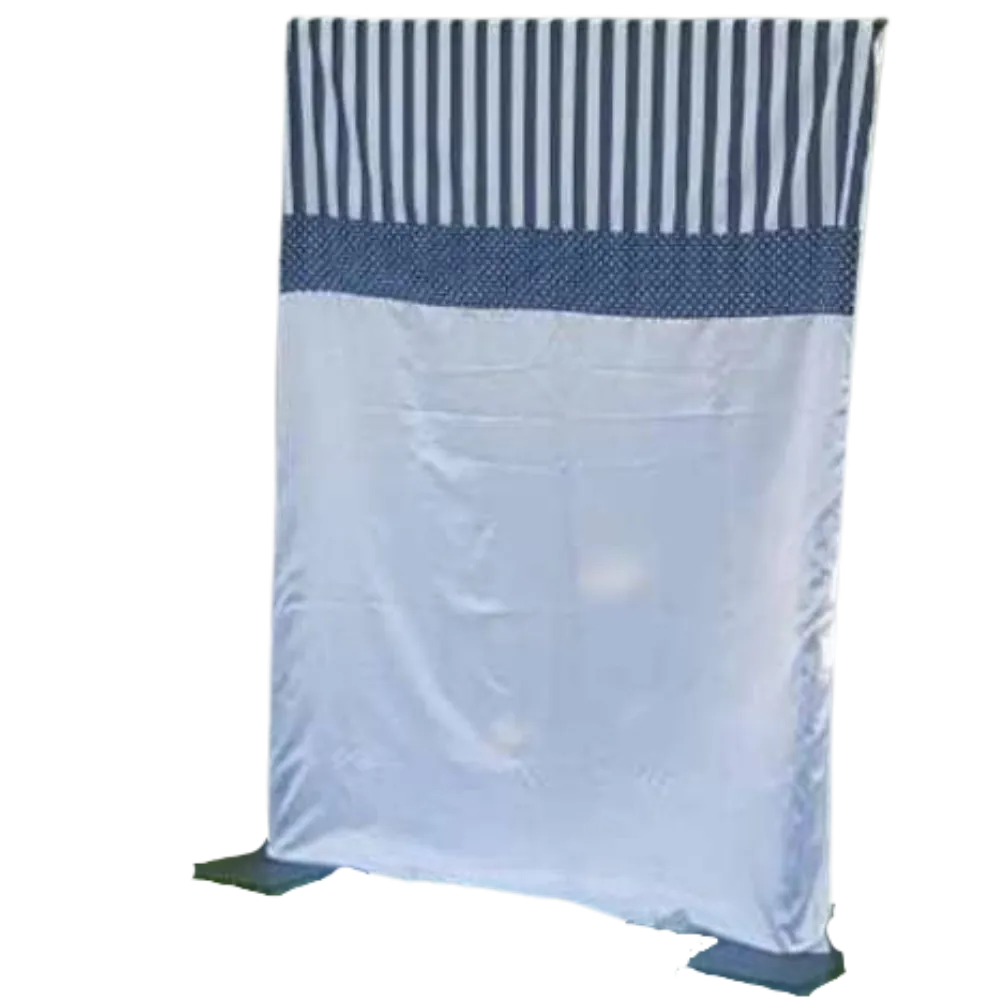 S1322 Pocket Drape - Black & White Stripes & Polka Dot