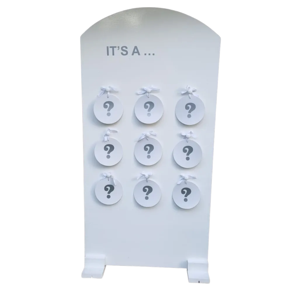 S1883 - Tic Tac Gender Reveal Backdrop 1.85m